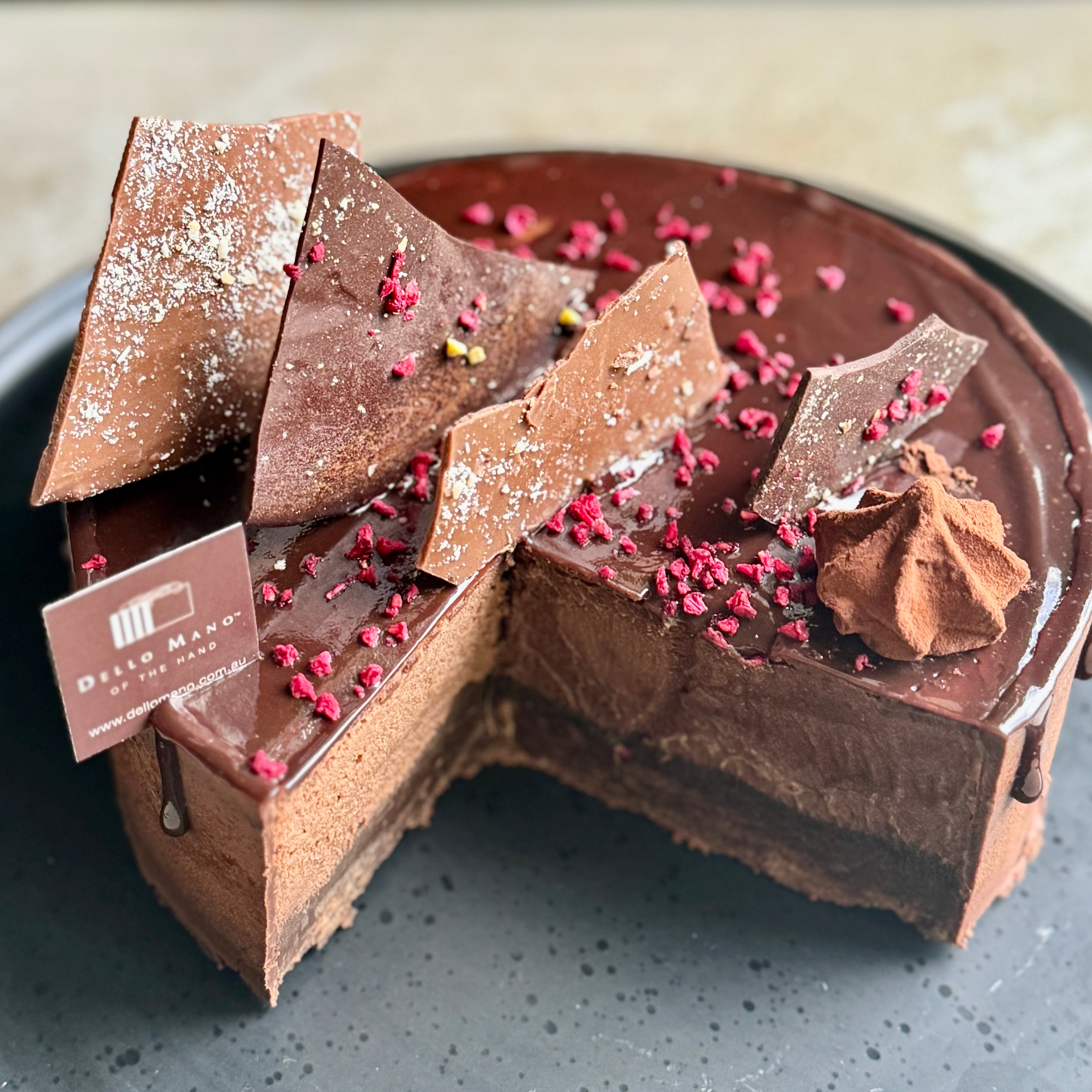 Divine Belgian Chocolate Mousse Cake