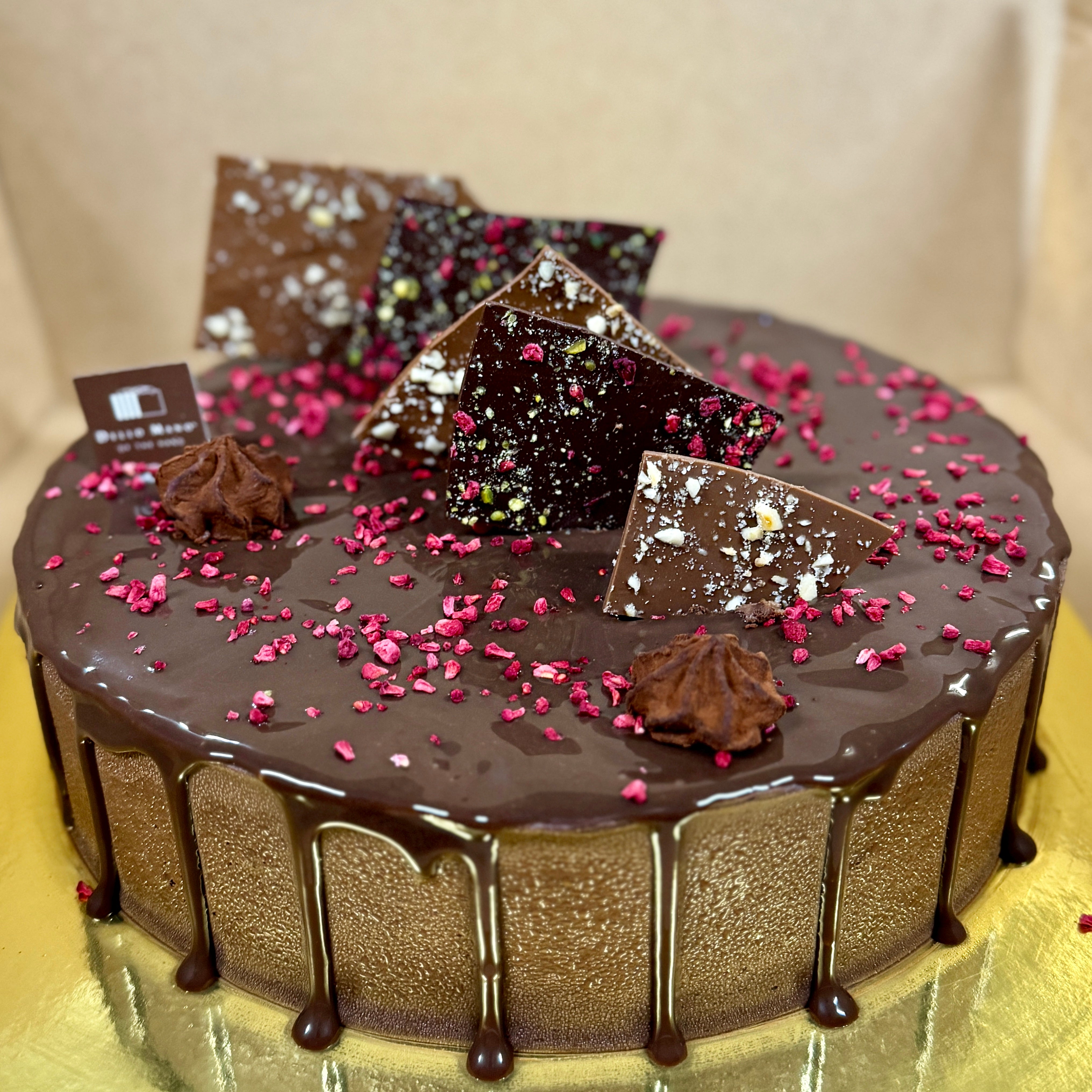 Divine Belgian Chocolate Mousse Cake